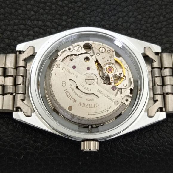 Vintage 1971 Citizen Automatic Mens Silver Watch W/daydate & Arabic accents - Picture 9 of 10